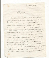 N°1727 ANCIENNE LETTRE A DECHIFFRER DATE 1868 - Documentos Históricos