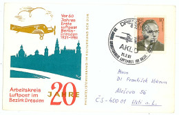 COV 04 - 63 AIRPLANE, DDR Germany - Cover - Used - 1981 - Airplanes