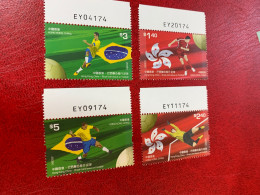 Hong Kong Stamp 2009  MNH With Nos.,joint Issued Brazil Football 2009 - Cartas & Documentos
