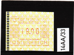 14AA/33  ÖSTERREICH 1983 AUTOMATENMARKEN 1. AUSGABE  19,00 SCHILLING   ** Postfrisch - Automatenmarken [ATM]