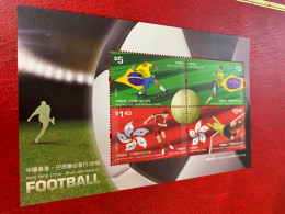 Hong Kong Stamp 2009 MNH Joint Issued Brazil Football 2009 - Cartas & Documentos