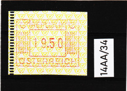 14AA/34  ÖSTERREICH 1983 AUTOMATENMARKEN 1. AUSGABE  19,50 SCHILLING   ** Postfrisch - Automaatzegels [ATM]