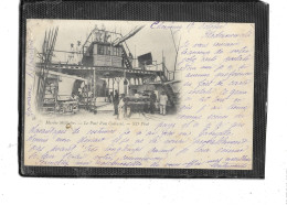 Théme- Transport-Maritime- Navire De Guerre- Marine Nationale- Une Vue Animée D'un " PONT De CUIRASSE " En 1901 - Guerre