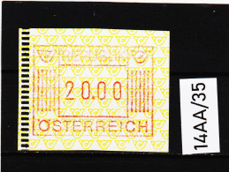 14AA/35  ÖSTERREICH 1983 AUTOMATENMARKEN 1. AUSGABE  20,00 SCHILLING   ** Postfrisch - Automatenmarken [ATM]