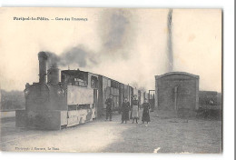 CPA 72 Parigné Le Polin La Gare Et Le Train Tramway - Autres & Non Classés