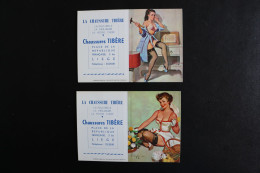 O  82 - Calendriers Année 1969 - Pin-Ups + Publicité "Chaussures Tibère" - Liège - Pin-Ups