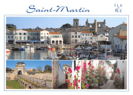 SAINT MARTIN DE Ré  Le Port Porte Thoiras église Ruelles Fleuries  1 (scan Recto Verso)ME2674UND - Saint-Martin-de-Ré