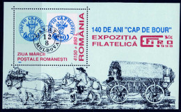 RO 1998 LP 1461 "Day Of The Roman Postage Stamp / Bull's Head", Mi. 5340, Block 311, MNH - Nuevos