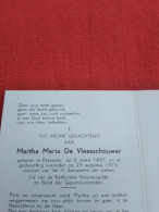 Doodsprentje Martha Maria De Vleesschouwer / Eksaarde 5/3/1897 - 29/8/1979 - Religión & Esoterismo