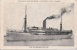 S.S. Elisabethville - Compagnie Maritime Belge - Lloyd Royal - S.A. Anvers - Paquebots