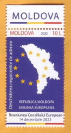 2023  Moldova  The Opening Of Accession Negotiations REPUBLIC OF MOLDOVA - EUROPEAN UNION 1v Mint - European Ideas