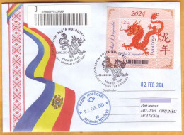 2024  Moldova  FDC  „Year 2024 – Year Of The Dragon”, China - Moldawien (Moldau)