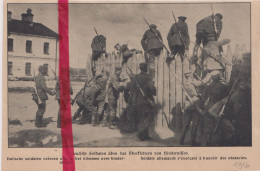 Oorlog Guerre 14/18 - Duitse Soldaten, Soldats Allemands S'exerçant - Orig. Knipsel Coupure Magazine - 1916 - Ohne Zuordnung