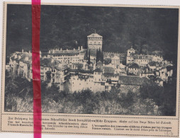 Oorlog Guerre 14/18 - Saloniki Salonique - Klooster Couvent Athos - Orig. Knipsel Coupure Magazine - 1917 - Zonder Classificatie