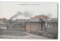 CPA 72 Yvré Le Polin La Gare Et Le Train Tramway - Autres & Non Classés