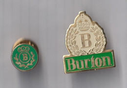 PIN'S THEME MARQUE VETEMENT    LOT DE 2 PIN'S BURTON - Marche