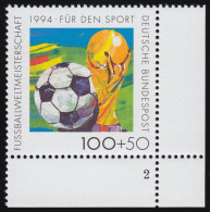 1718 Fußball 100+50 Pf ** FN2 - Unused Stamps