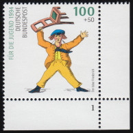 1729 Der Böse Friederich 100+50 Pf ** FN1 - Unused Stamps