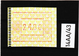 14AA/43  ÖSTERREICH 1983 AUTOMATENMARKEN 1. AUSGABE  24,00 SCHILLING   ** Postfrisch - Timbres De Distributeurs [ATM]