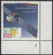 1527 Europa Weltraumfahrt 100 Pf ** FN2 - Nuevos