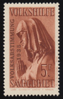 Saargebiet 205 Volkshilfe 5 Fr. ** Postfrisch - Unused Stamps