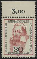 656 Comenius Erziehungsjahr ** Oberrand - Unused Stamps