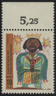 660 Jugend Kinderzeichnungen 10+5 Pf König ** Oberrand - Unused Stamps