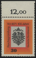 658 Reichsgründung ** Oberrand - Unused Stamps