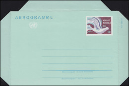 UNO Wien Luftpostfaltbrief LF 1 Friedenstaube 9 Schilling 1982, Ungebraucht ** - Altri & Non Classificati