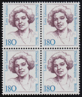 844 Frauen 180 Pf Viererblock ** Postfrisch - Neufs