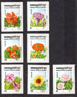 CAMBODIA STAMPS 1983, SET OF 7, FLOWERS, FLORA, MNH - Camboya