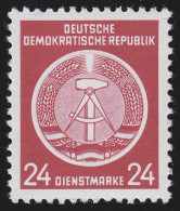 9x XII Dienst-A Zirkel 24 Pf. Wz.2X II, ** Postfrisch - Ungebraucht