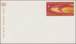 UNO New York Luftpostkarte LP 5 Erdkugel Und Mond 11 Cent 1966, Ungebraucht ** - Other & Unclassified