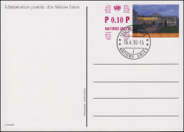 UNO Genf Postkarte P 22 Palais Des Nations 1,80+0,10 Franken 2010 ET-O 15.4.2010 - Autres & Non Classés