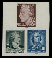 464-466B XII Einzelmarken Aus Block 12 Schiller, Satz ** - Neufs