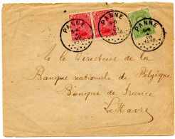 BELGIQUE - COB 137+138X2 SIMPLE CERCLE PANNE SUR LETTRE, 1918 - Not Occupied Zone