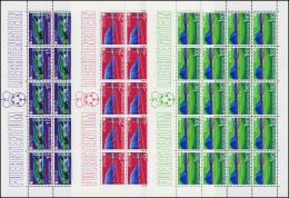 799-801 Fußball-Weltmeisterschaft Spanien 1982, 3 Werte, Kleinbogen-Satz ** - Unused Stamps