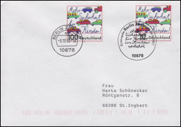 1954 Sicherheit Im Straßenverkehr 10 Pf. Mit 1897, MiF FDC ESSt Berlin 9.10.1997 - Accidents & Road Safety