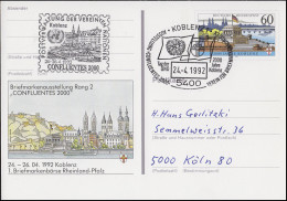 PSo 26 Börse Koblenz, SSt 2000 Jahre Koblenz Tag Der UNO 24.4.1992 & UNO-Stempel - UNO