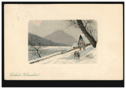 Prägekarte Weihnachten Winterlandschaft Mit Bergen, NÖRTEN 21.12.1912  - Sonstige & Ohne Zuordnung