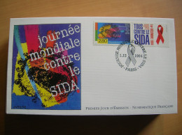 1994 FDC TOUS CONTRE LE SIDA LA NUMISMATIQUE FRANCAISE - 1990-1999