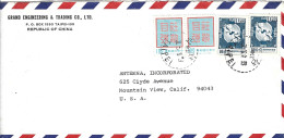 TAÏWAN. N°821 & N°823 De 1972 Sur 2 Enveloppes Ayant Circulé. Devise De Tchang Kaï-Chek. - Storia Postale