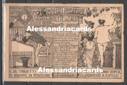Humor - Circa 1900 - Impiegati Pensionabili - Cartolina Dell'impiegato Italiano    (c538) - Humor