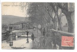 Cpa...Goudargues...(gard)...le Moulin Neuf...1906...animée... - Autres & Non Classés