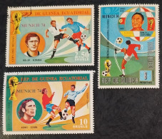 Equat. Guinea - 1974 - FOOTBALL - 3 Stamps - Used - 1974 – Alemania Occidental