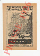 Publicité Paul Contant Troyes Automobiles Renault Voiture à Identifier Camion (chantier Naval) Houplon Prunier Au Louvre - Non Classés