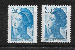 Liberté 2fr60 YT 2221a Bleu Très Clair. Pas Courant, Voir Le Scan. Cote YT : 4 €. - Nuevos