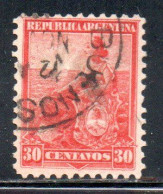 ARGENTINA 1899 1903 1901 LIBERTY SEATED 30c USED USADO OBLITERE' - Oblitérés