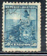 ARGENTINA 1899 1903 LIBERTY SEATED 50c USED USADO OBLITERE' - Used Stamps