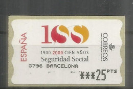 ESPAÑA ATM 100 AÑOS SEGURIDAD SOCIAL - BARCELONA - Ongebruikt